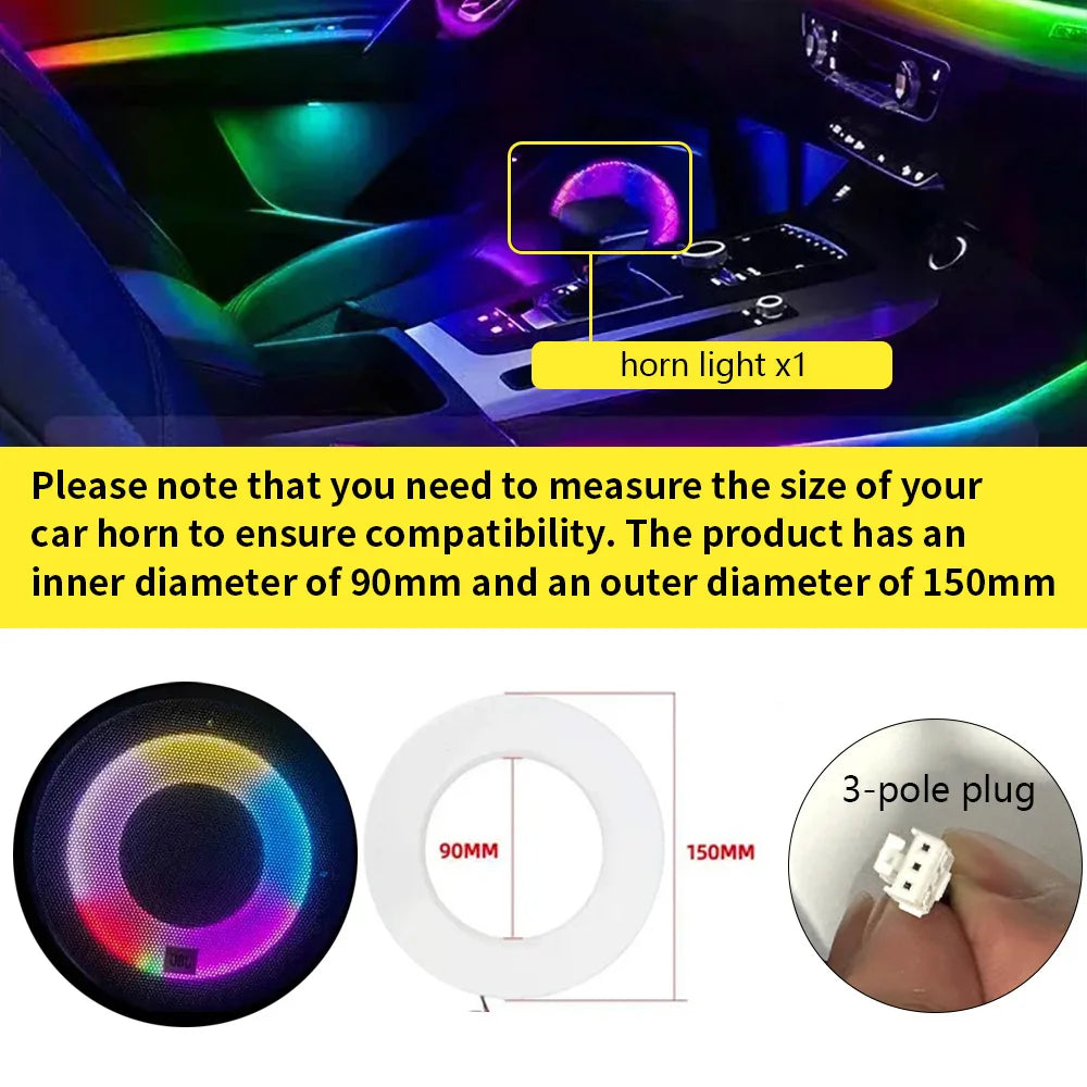 For Bentley Flying Spur 3Y/4N RGB 22in1 Ambient Light Kit