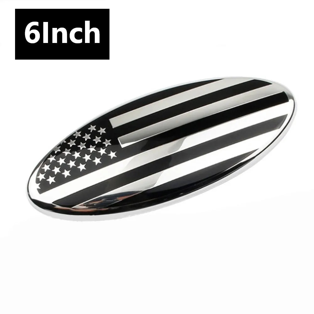 6" US Flag Oval Grille Emblem Badge for Ford F-150 F-350