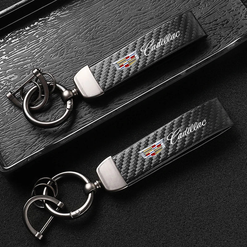 Premium Carbon Fiber Keychain for Cadillac Escalade & More