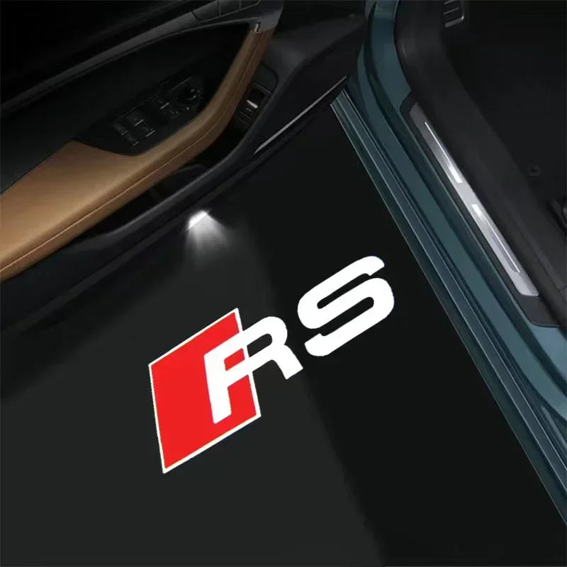 2 luces LED para puerta de coche con logotipo para Audi