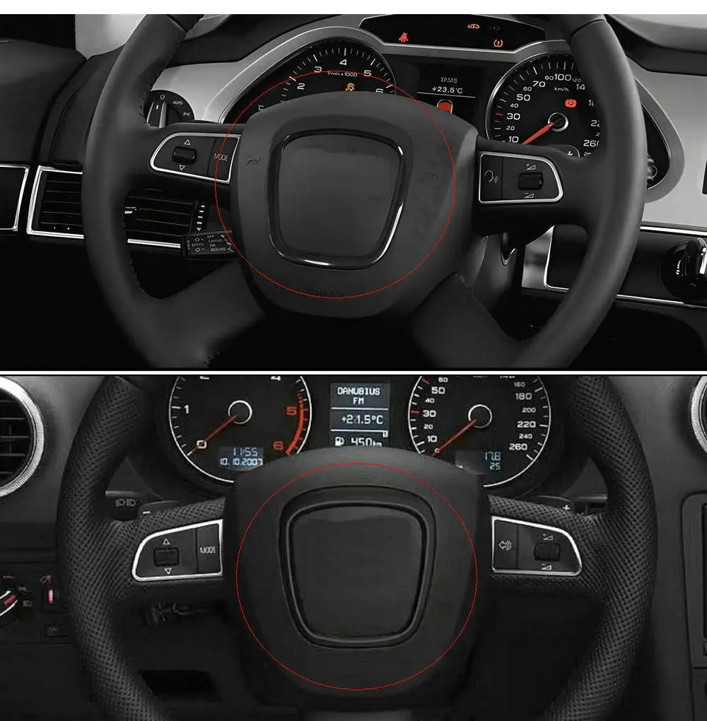 Audi Steering Wheel Logo Frame Trim | A4 A6 Q5 Q7 S3 A5 1Pc
