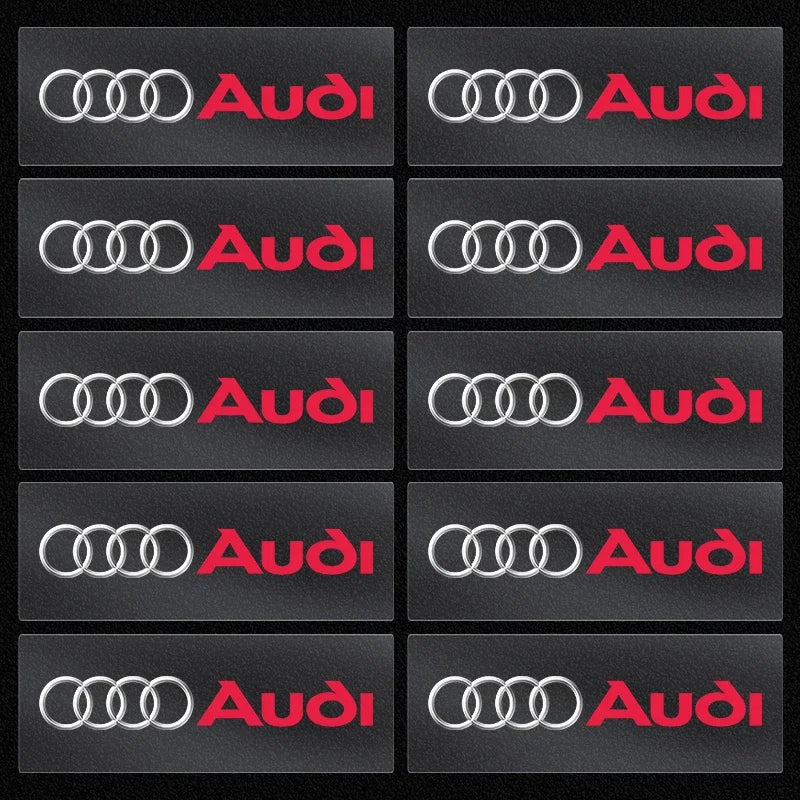 Pegatinas 3D de metal para decoración interior de Audi: insignias de estilo automotriz de precisión