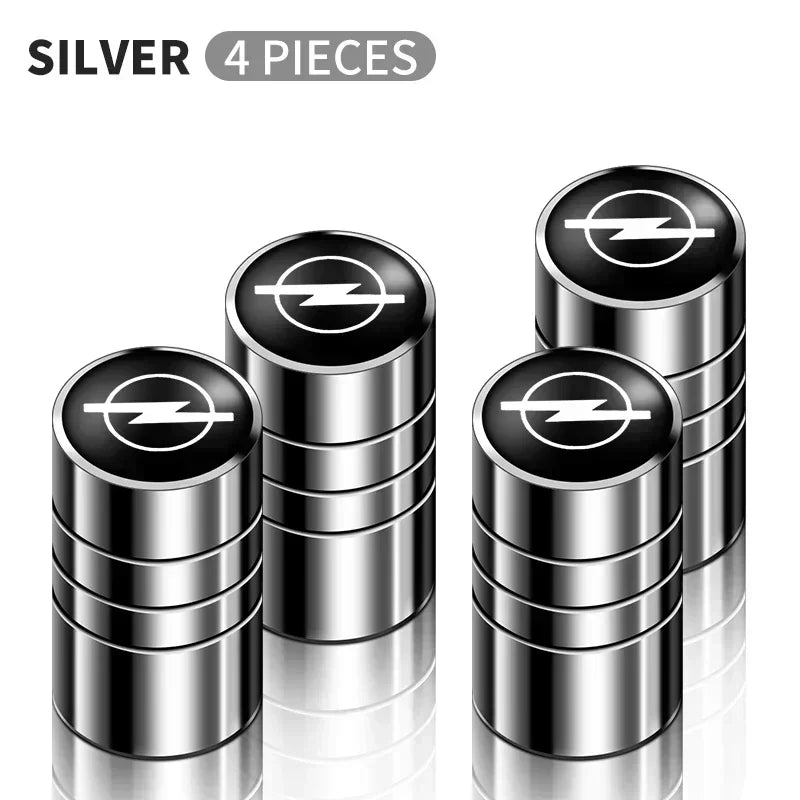 4Pcs Aluminum Valve Caps for Opel