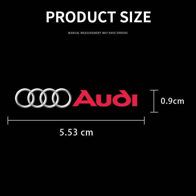 Pegatinas 3D de metal para decoración interior de Audi: insignias de estilo automotriz de precisión