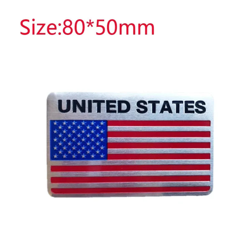 Aluminum USA Flag Map Emblem Badge for Ford, Chevy, Jeep