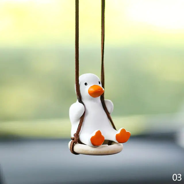 Décoration de voiture suspendue en forme de canard