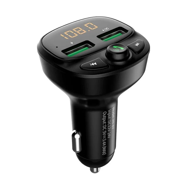 Transmetteur FM Bluetooth avec chargeur double USB 5.0