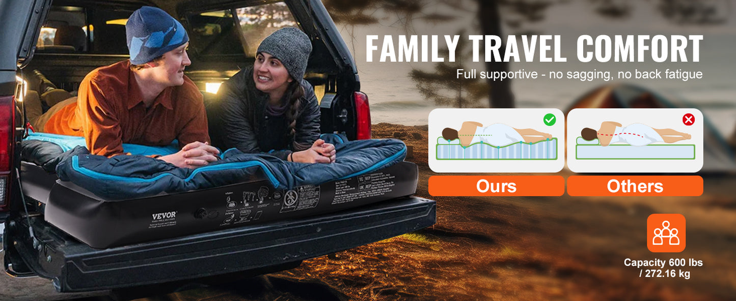 Matelas pneumatique pour camion VEVOR de 1,6 à 1,75 m pour camping-car