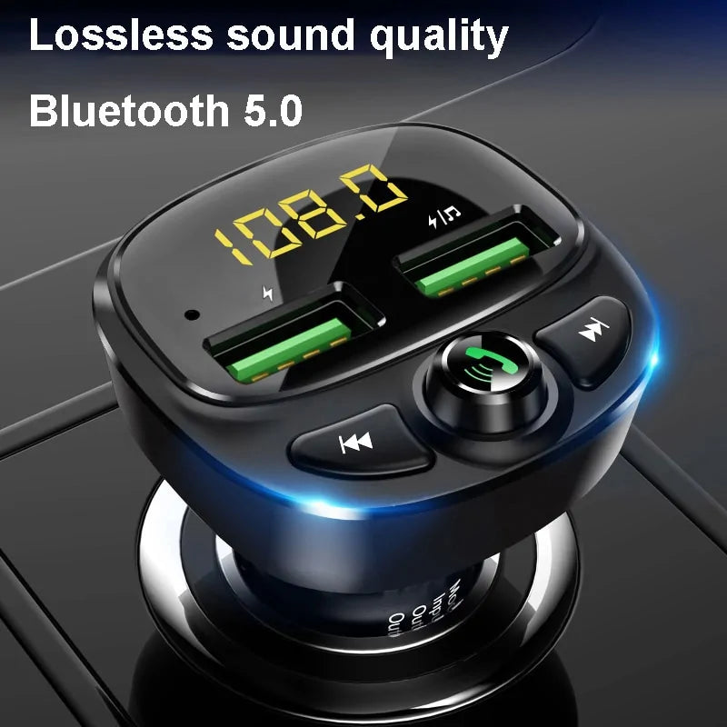 Transmetteur FM Bluetooth avec chargeur double USB 5.0
