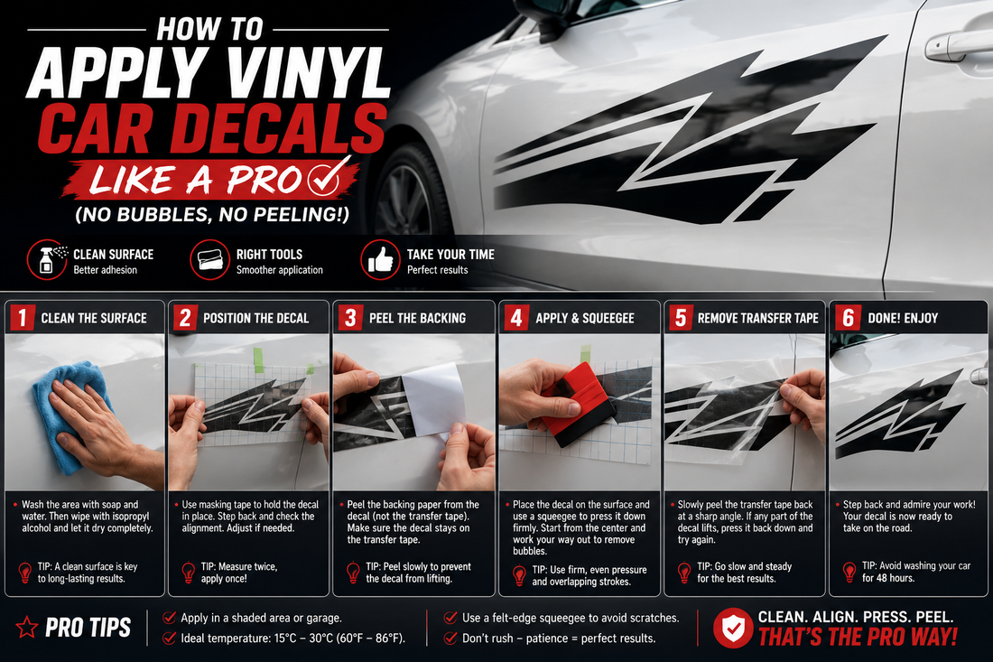 How to Apply Vinyl Car Decals Like a Pro (No Bubbles, No Peeling!)