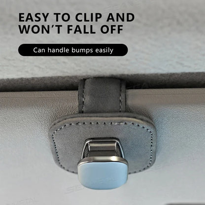SEAMETAL Suede Car Glasses Holder Clip, Matte Metal, Stable – Car Accessories | MotorWorld Marketplace