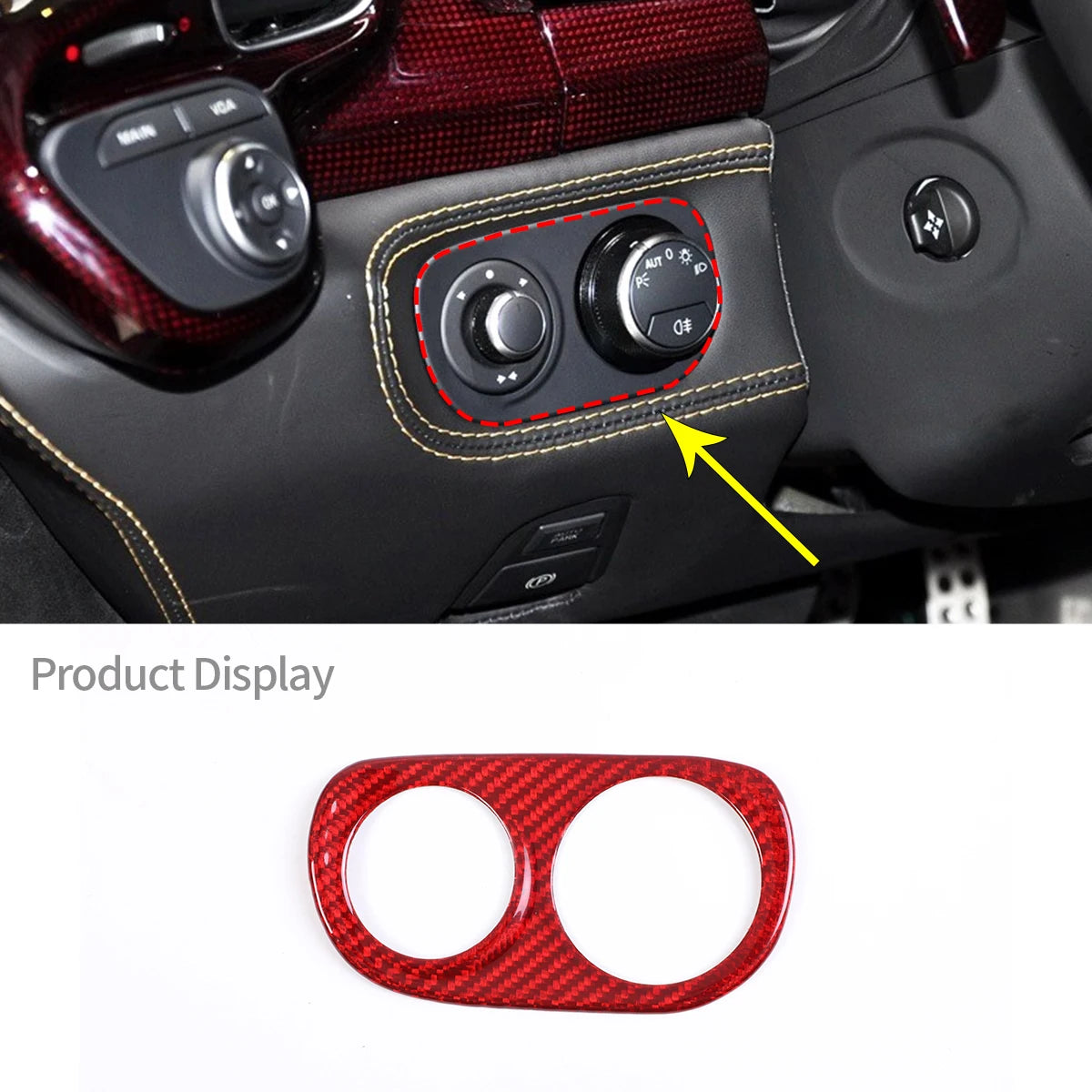 Ferrari 458 2011-16 Carbon Fiber Headlight Switch Trim Red Carbon Fiber – Car Accessories | MotorWorld Marketplace