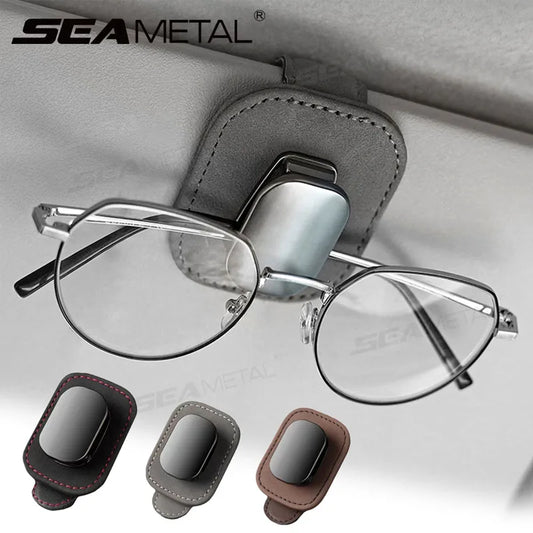 SEAMETAL Suede Car Glasses Holder Clip, Matte Metal, Stable – Car Accessories | MotorWorld Marketplace