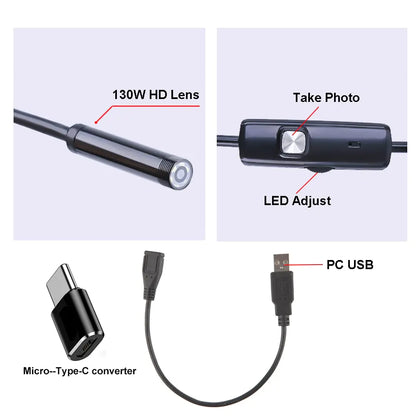 Caméra endoscopique LED pour voiture