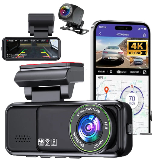 3.2" 4K+2K Dual Lens Dash Cam with WiFi, Night Vision & 170° Wide Angle – Car Accessories | MotorWorld Marketplace