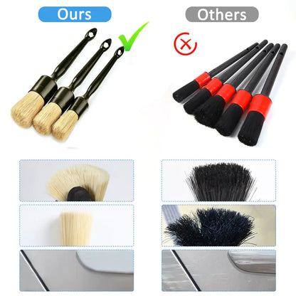 Brosses à poils de sanglier pour détails extérieurs et intérieurs
