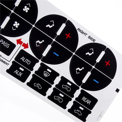 AC Control Button Repair Decals for GMC Chevy Buick Trucks