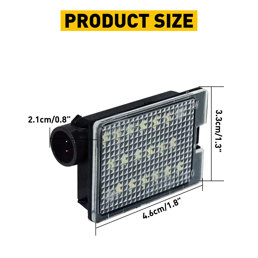 2x Éclairage de plaque d'immatriculation à LED pour Dodge Durango 14-21 6000K IP67