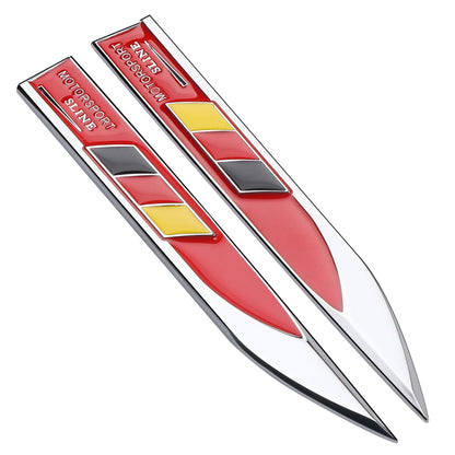 2x 3D Metal Germany Flag Fender Badge for BMW Audi Mercedes-Benz German Red – Car Accessories | MotorWorld Marketplace