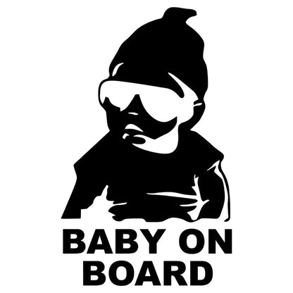 Die-Cut BABY ON BOARD Decal Kid w/Glasses Waterproof 41238 41238-Black 9x15cm – Car Accessories | MotorWorld Marketplace