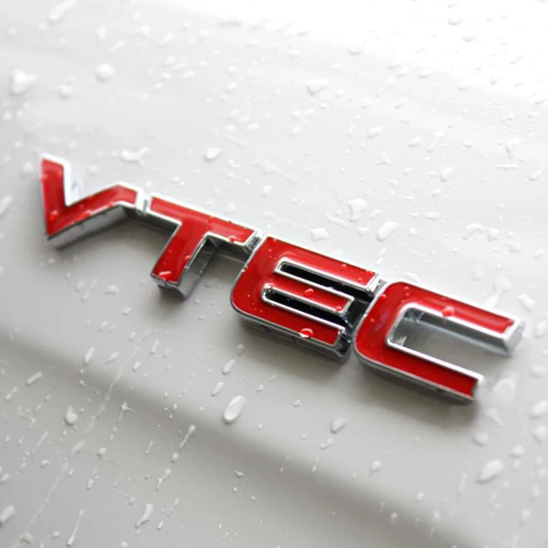 3D Red VTEC Metal Emblem Badge for Honda