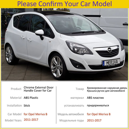 Chrome Handle Cover Trim for Opel  Vauxhall Meriva 2011-2017