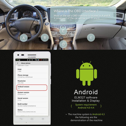 Lecteur de codes OBD2 Bluetooth - Android/Windows uniquement