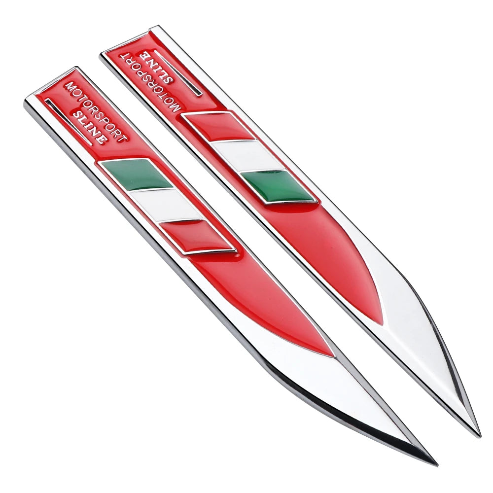 2x 3D Metal Germany Flag Fender Badge for BMW Audi Mercedes-Benz Italy Red – Car Accessories | MotorWorld Marketplace