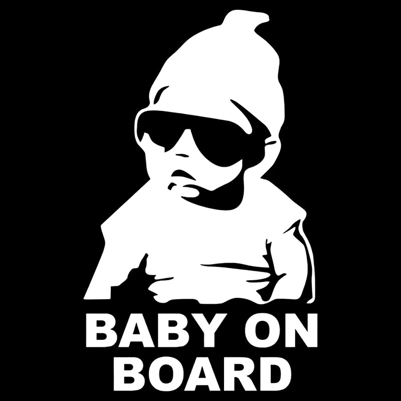 Die-Cut BABY ON BOARD Decal Kid w/Glasses Waterproof 41238 41238-White 9x15cm – Car Accessories | MotorWorld Marketplace