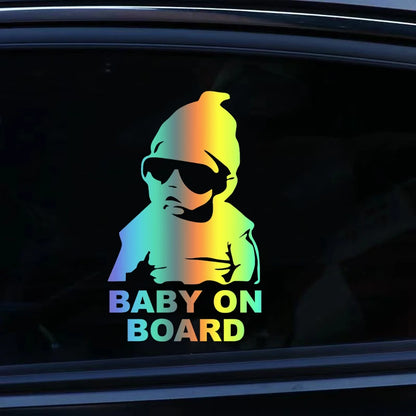 Die-Cut BABY ON BOARD Decal Kid w/Glasses Waterproof 41238 – Car Accessories | MotorWorld Marketplace