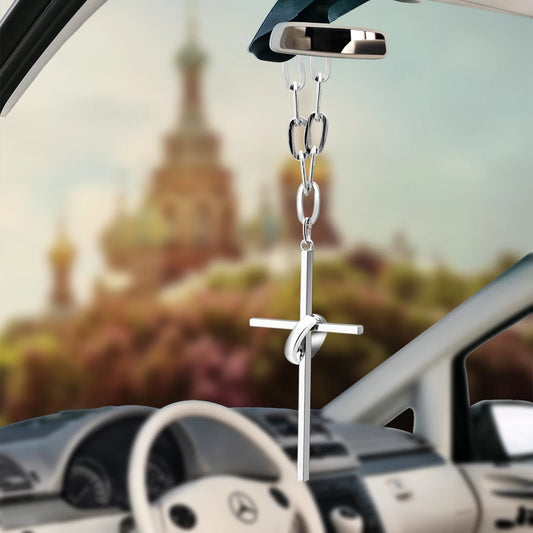 Jesus Crucifix Cross Car Pendant Rearview Charm Decor
