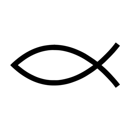 Creative Jesus Fish Vinyl Decal – Pro Auto Window Sticker 15x10cm