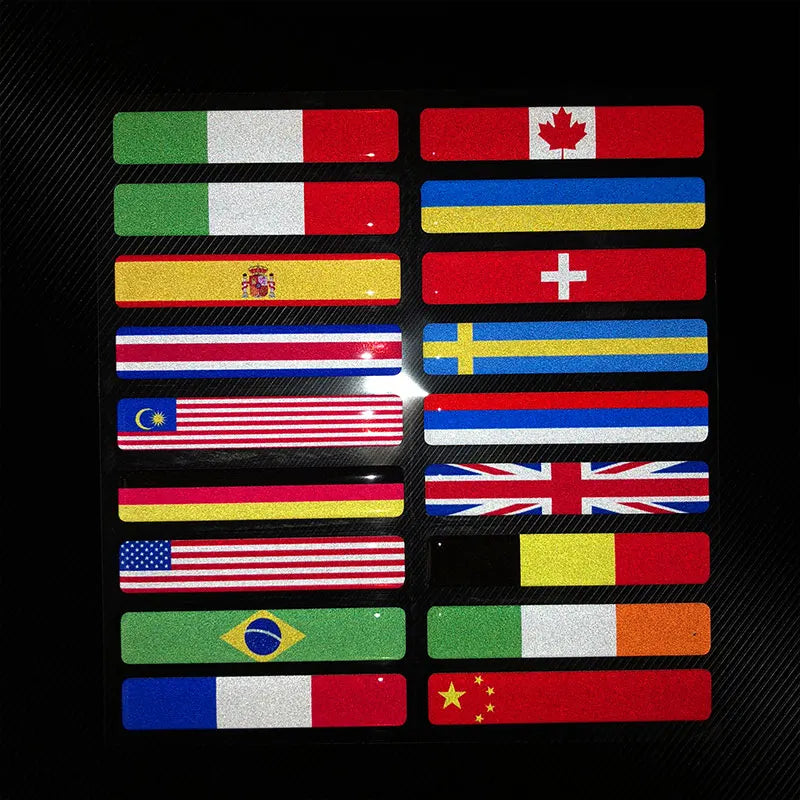 3D Reflective Flag Decal – Pro Car & Motorcycle Accessory