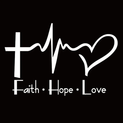 Faith Hope Love Vinyl Car Sticker – Christian Auto Decal