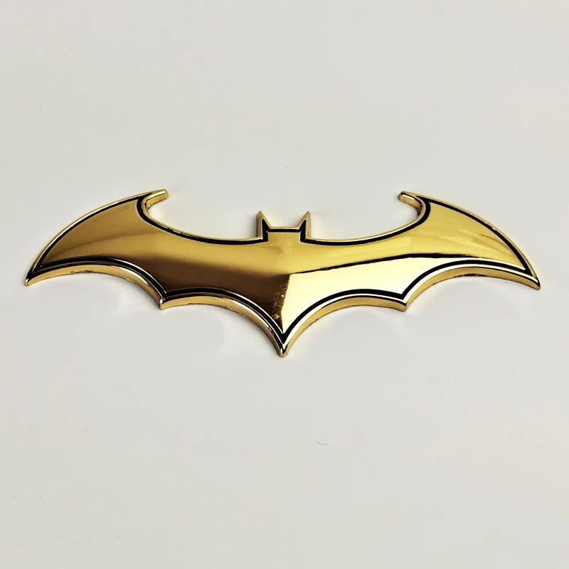 Emblème 3D BAT en métal chromé – Accessoire de style automobile professionnel