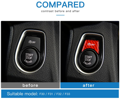 BMW 3/4 Series Carbon Fiber Start Stop Button Trim Sticker – Car Accessories | MotorWorld Marketplace