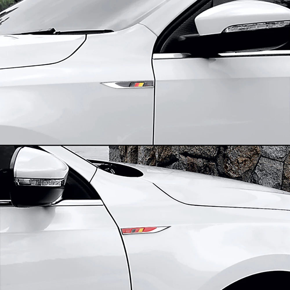 2x 3D Metal Germany Flag Fender Badge for BMW Audi Mercedes-Benz – Car Accessories | MotorWorld Marketplace