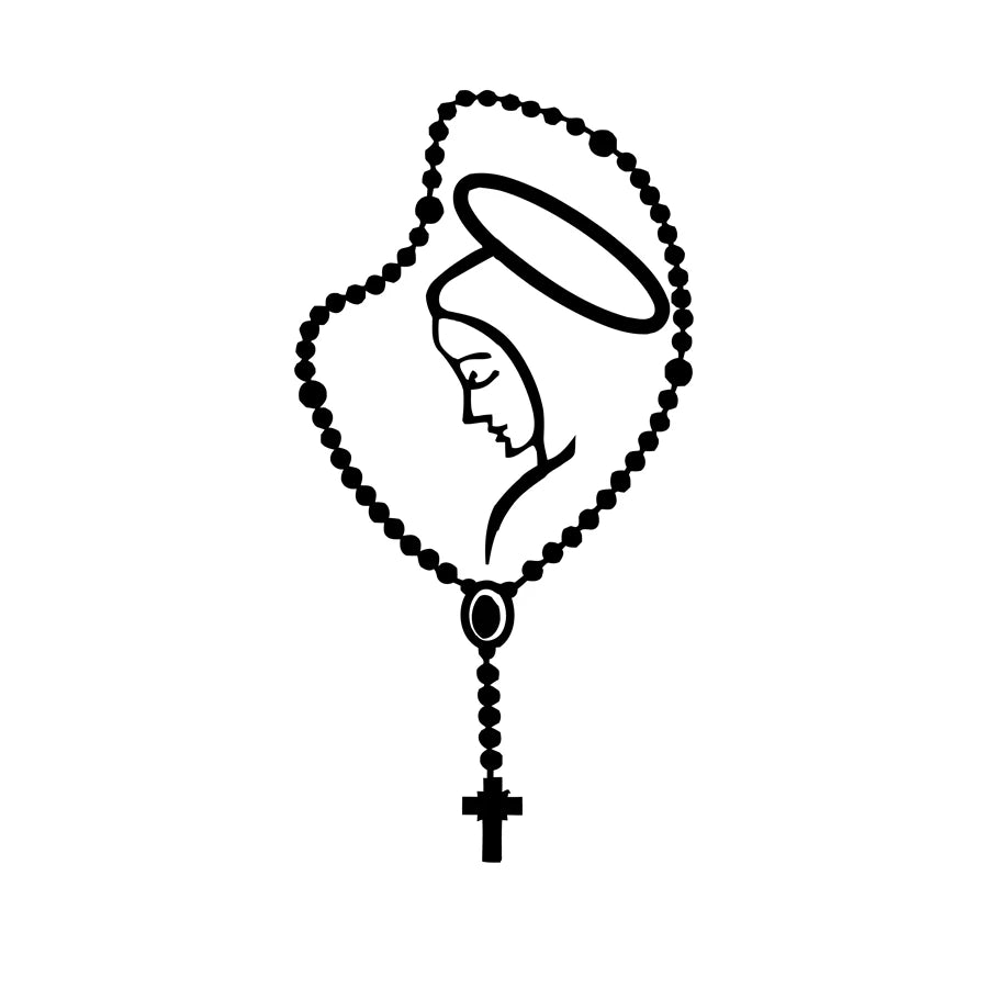 Rosary Virgin Mary Fatima Vinyl Decal – Pro Auto Sticker