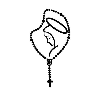 Rosary Virgin Mary Fatima Vinyl Decal – Pro Auto Sticker