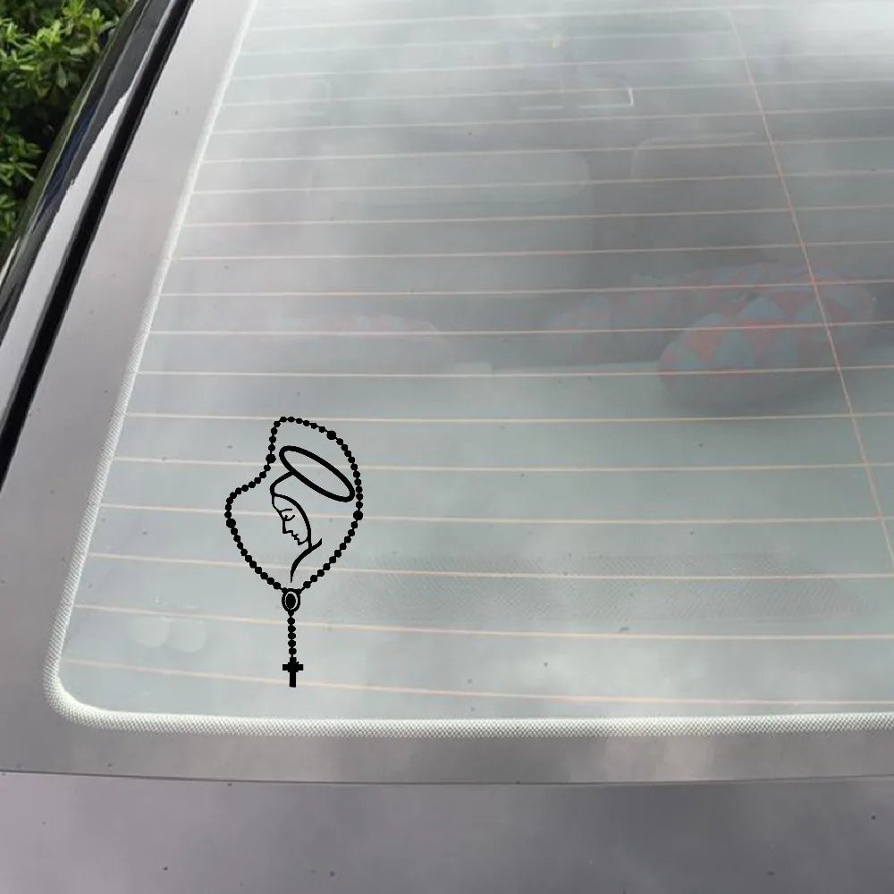 Rosary Virgin Mary Fatima Vinyl Decal – Pro Auto Sticker