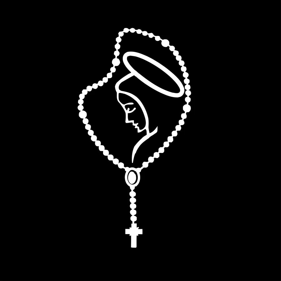 Rosary Virgin Mary Fatima Vinyl Decal – Pro Auto Sticker