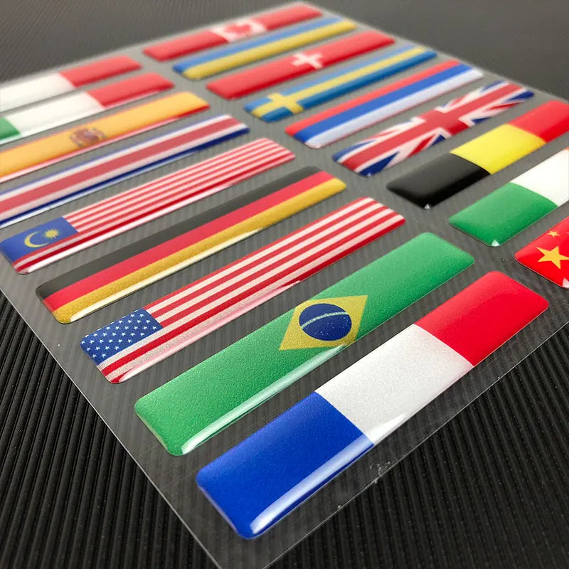 3D Reflective Flag Decal – Pro Car & Motorcycle Accessory