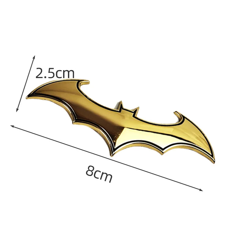 Emblème 3D BAT en métal chromé – Accessoire de style automobile professionnel