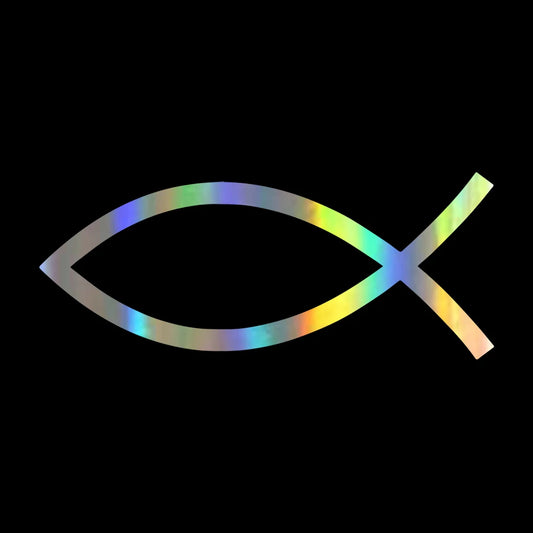 Creative Jesus Fish Vinyl Decal – Pro Auto Window Sticker 15x10cm