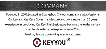 Coque de clé télécommande KEYYOU 4 boutons pour Chrysler Dodge