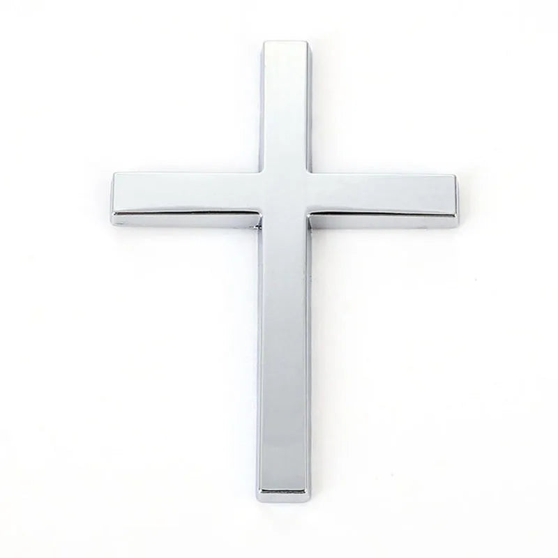 3D Metal Christian Cross Emblem Badge Decal for All Cars