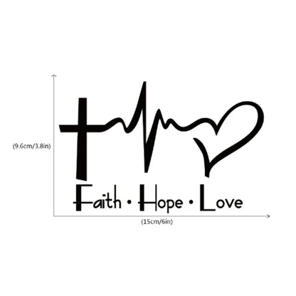 Faith Hope Love Vinyl Car Sticker – Christian Auto Decal