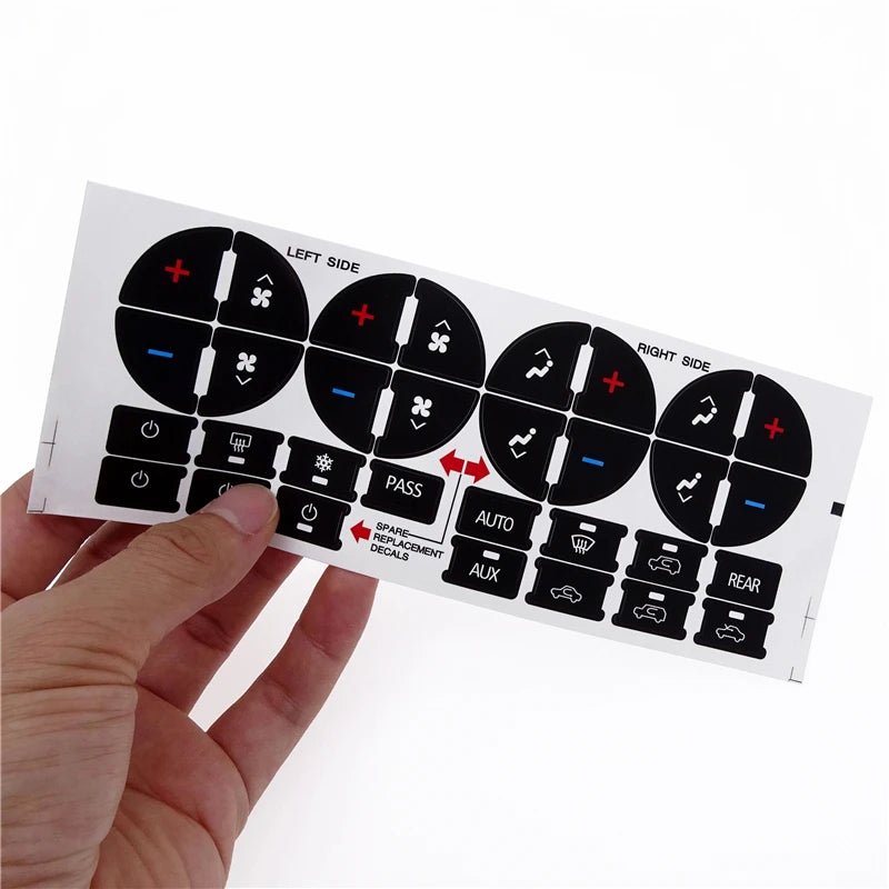 AC Control Button Repair Decals for GMC Chevy Buick Trucks