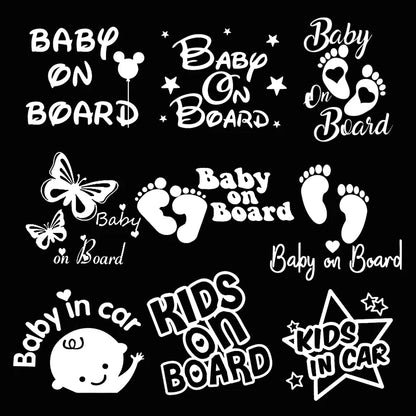 Reflective 3D Baby On Board Car Decal Silver Vinyl Sticker – Car Accessories | MotorWorld Marketplace