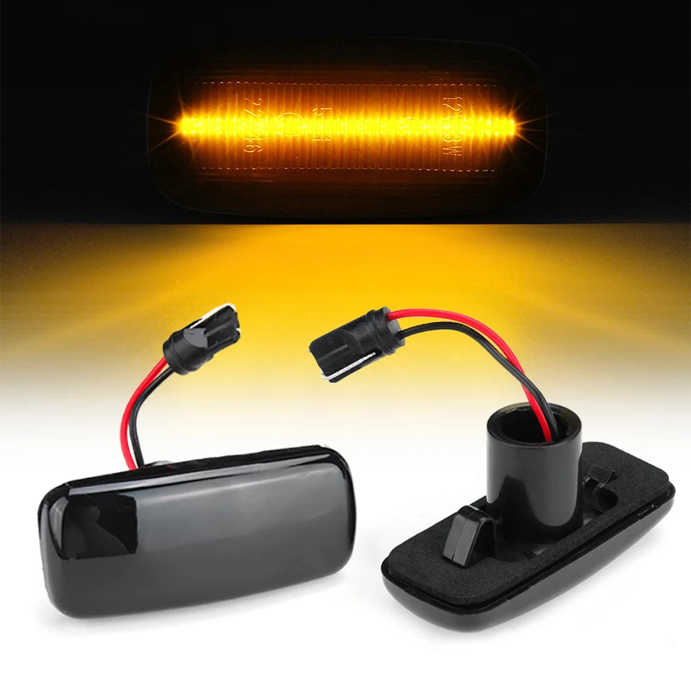Feux de position latéraux dynamiques à LED fumés pour Jeep, Dodge, Chrysler